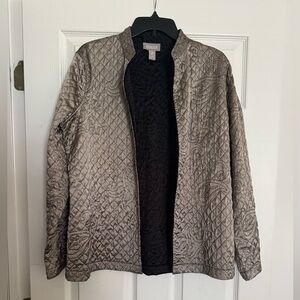 Chico’s Quilted Open Front Women's Jacket Size 2 (12)